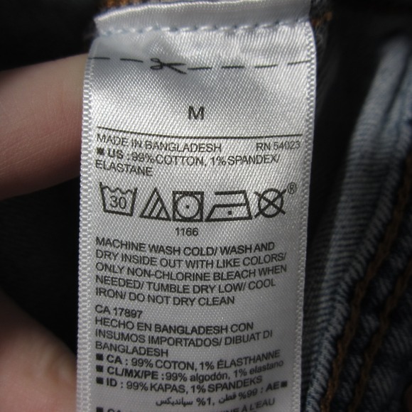 Old Navy Denim Jacket Women M Light Wash Button Up 90s Distressed Grunge Trucker - Picture 8 of 8